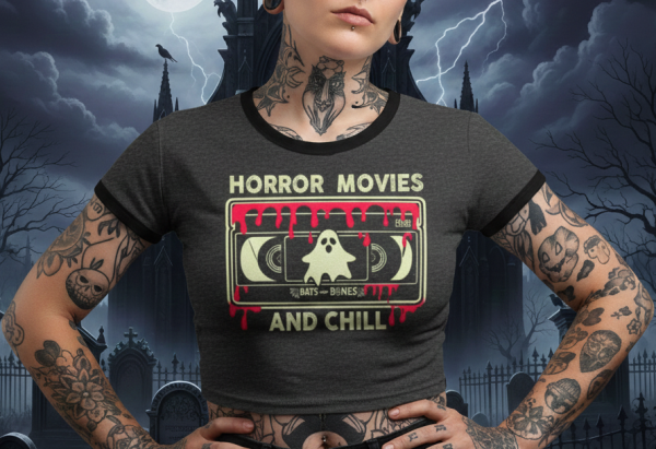BLUSA HORROR MOVIES GRIS